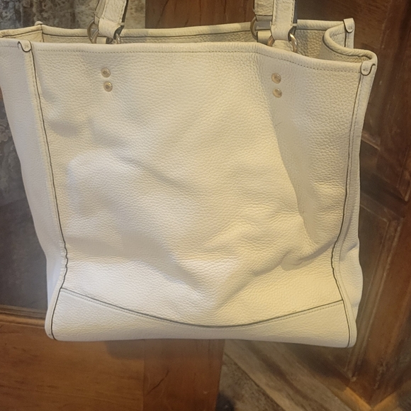 Authentic Coach Cream Tote - Picture 2 of 3